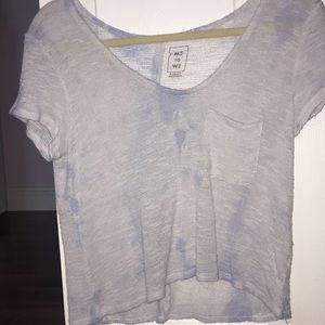 Baby Blue & White Tie Dye Tee